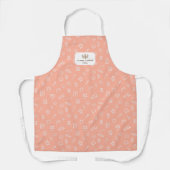 Tablier Icône de cuisson blanche adorable Motif et boulang (Recto)