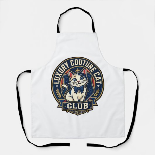 Tablier Idée cadeau pour maman chat de luxe couture - Luxe (Recto)