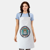Tablier Idée cadeau pour maman de chat savante - Science N (Porté)