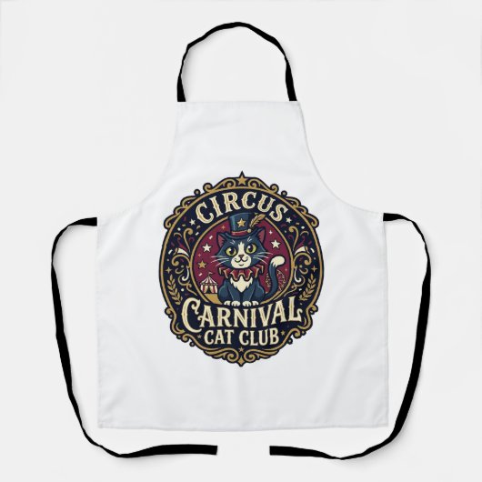 Tablier Idée cadeau pour papa de chat de carnaval de cirqu (Recto)