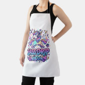 Tablier Idée de cadeau licorne basse drop typographie Des (Insitu)