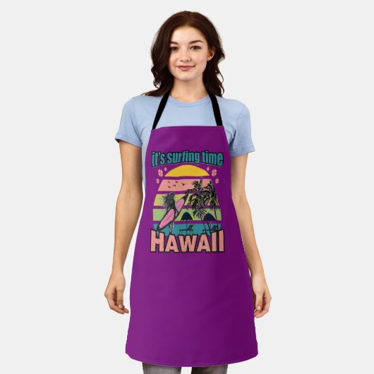 Tablier Il est temps de surfer - Hawaii (Porté)