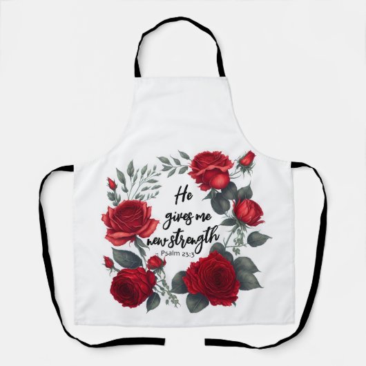 Tablier Il Me Donne Une Nouvelle Force (Recto)