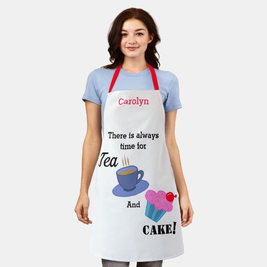 Tablier Il y a toujours du temps pour le thé et les gâteau (Porté)