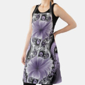 Tablier Illusion Lilac Abstrait Floral Fractal Art Imagina (Insitu)