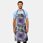 Tablier Illusion Lilac Abstrait Floral Fractal Art Imagina (Porté)