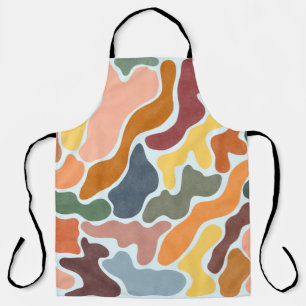 Tablier Illustration abstraite moderne dans les tons terre