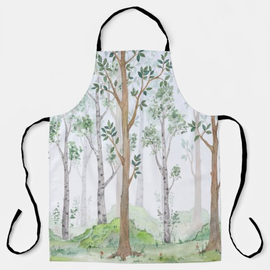 Tablier Illustration aquarelle-Forêt de fées. Enfants i (Recto)