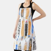 Tablier Illustration au crayon de l'école tirée à la main (Insitu)