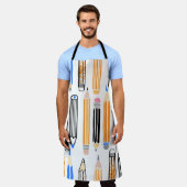 Tablier Illustration au crayon de l'école tirée à la main (Porté)