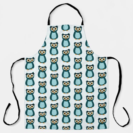 Tablier Illustration Blue Owl (Recto)