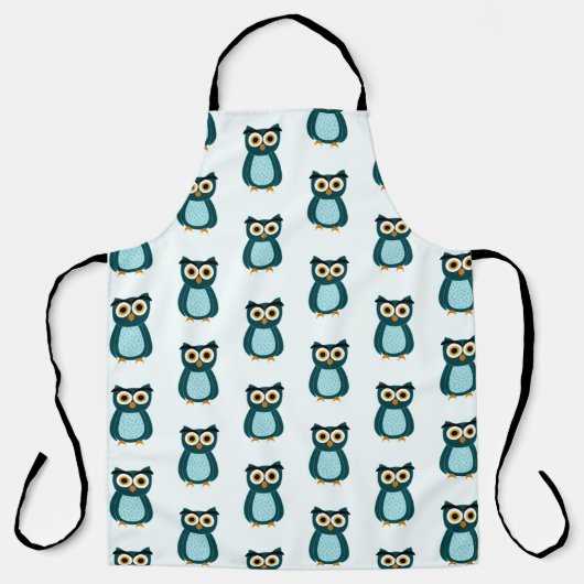 Tablier Illustration Blue Owl (Recto)