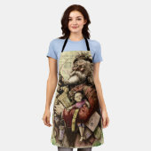 Tablier Illustration classique de l'arbre du Père Noël joy (Porté)