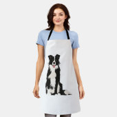 Tablier Illustration Collie Bordure ! (Porté)