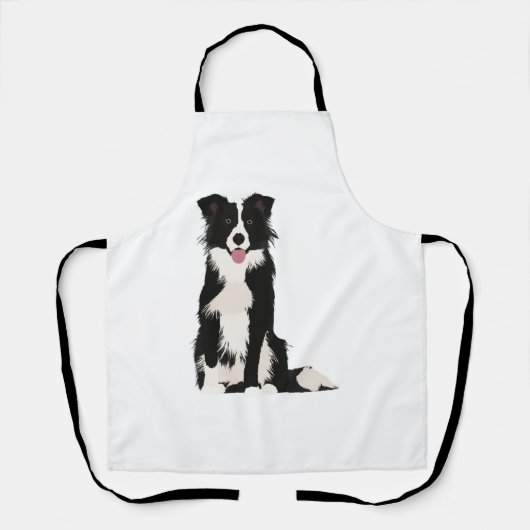 Tablier Illustration Collie Bordure ! (Recto)