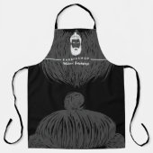 Tablier Illustration de barbe et de moustache de coiffeur (Recto)