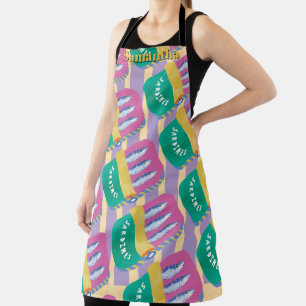 Tablier Illustration de boîte de sardines rétro pour la cu