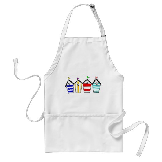 Tablier Illustration de cabane de plage colorée (Devant)