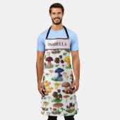 Tablier Illustration de champignons amusants (Porté)