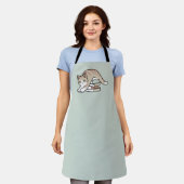 Tablier Illustration de chat Lover - Curled Up & Cosy (Porté)