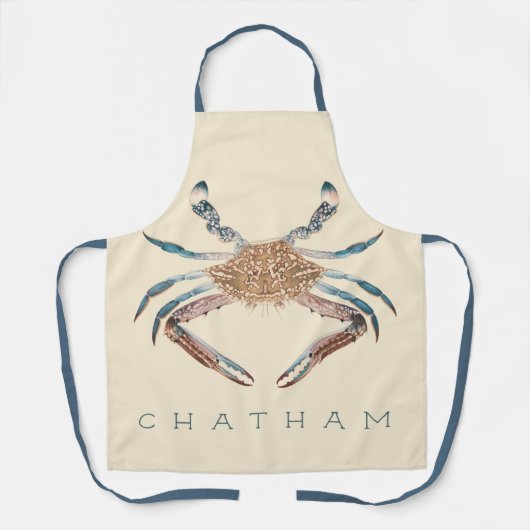 Tablier Illustration de crabe vintage (Recto)