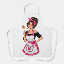 Illustration de cuisine drôle rétro de la Reine de