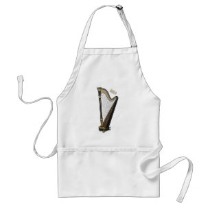 Tablier Illustration de dessin animé sur la harpe