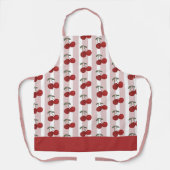 Tablier Illustration de deux cerises rouges | Art de fruit (Recto)