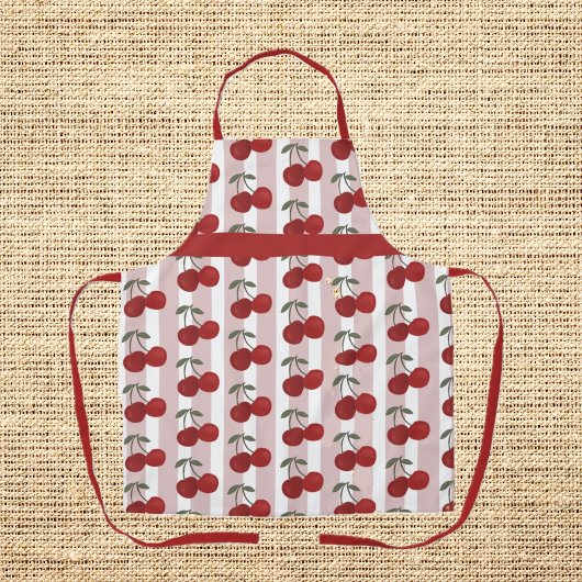 Tablier Illustration de deux cerises rouges | Art de fruit