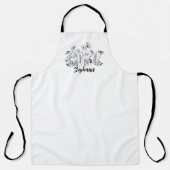 Tablier Illustration de fleurs sauvages fantaisistes (Recto)