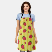 Tablier Illustration de fraises (Porté)