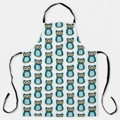 Tablier illustration de Hibou Bleu (Recto)