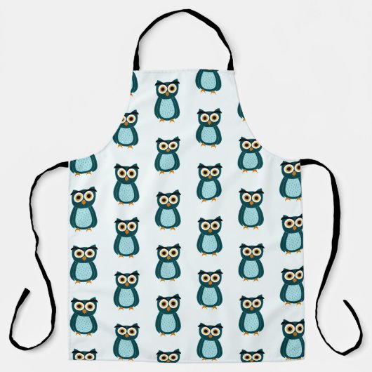Tablier illustration de Hibou Bleu (Recto)