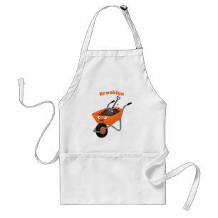 Tablier Illustration de la brouette en brouette orange trè