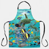 Tablier Illustration de la pêche tropicale hawaïenne de Mo (Recto)