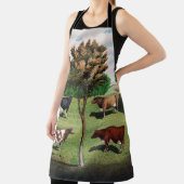 Tablier Illustration de la vache laitière Vintage (Insitu)