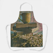 Tablier Illustration de l'amoureux de bibliothèque (Recto)