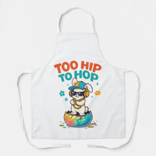 Tablier Illustration de lapin trop branché pour sauter Fun