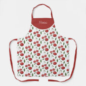 Tablier Illustration de l'aquarelle des cerises rouges dou (Recto)