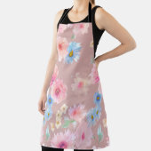 Tablier Illustration de l'aquarelle des fleurs. Coloris aq (Insitu)