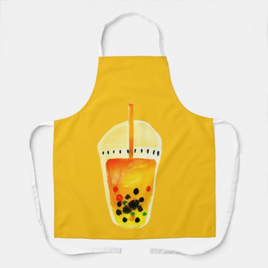 Tablier Illustration de l'art du thé Boba Bubble (Recto)