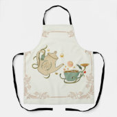 Tablier Illustration de l'art graphique, tasses de thé de (Recto)