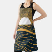 Tablier Illustration de lune de soleil stylisée, mer sombr (Insitu)