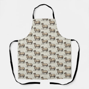 Tablier Illustration de mouton vintage : Art classique de