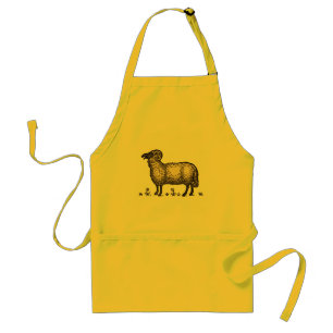 Tablier Illustration de mouton vintage : Art classique de