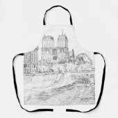 Tablier Illustration de Notre Dame de Paris (Recto)