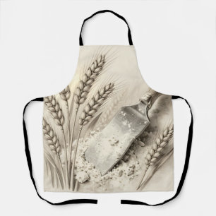 Tablier Illustration de racloir de pâte en farine avec des
