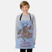Tablier Illustration de rennes de cheval (Porté)
