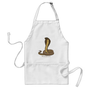 Tablier Illustration de serpent à cobra Brown
