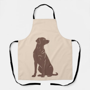 Tablier Illustration de silhouette de labrador noir